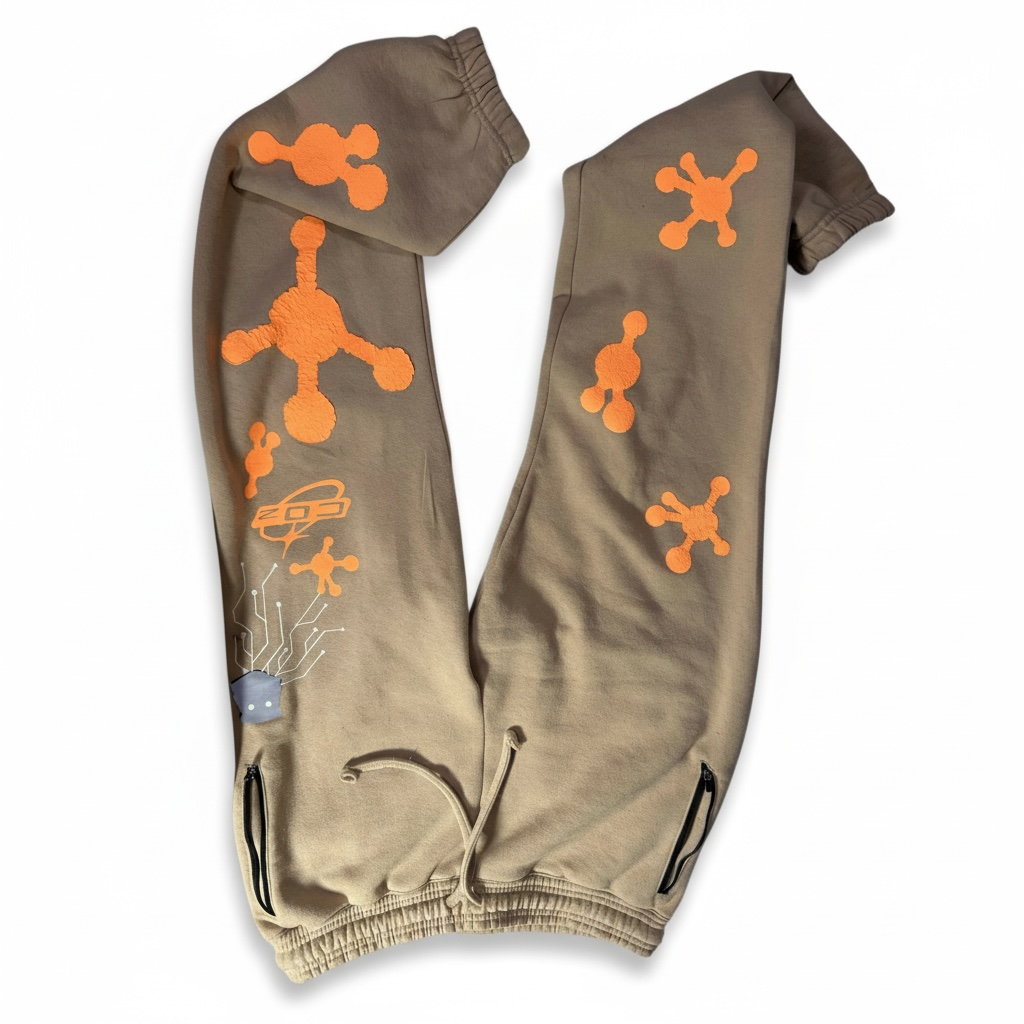 COz Cyber Orange Lava Lamp Sweat Pants