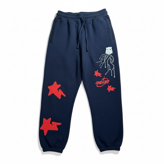 COz Cyber Star Navy Blue Sweat Pants